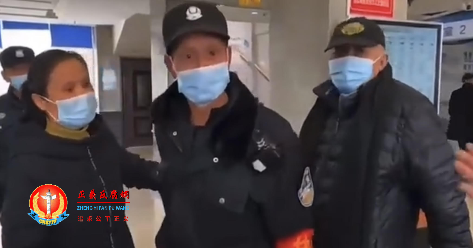 多位维权人士到湖南永顺县医院探访李田田被保安阻挠.png